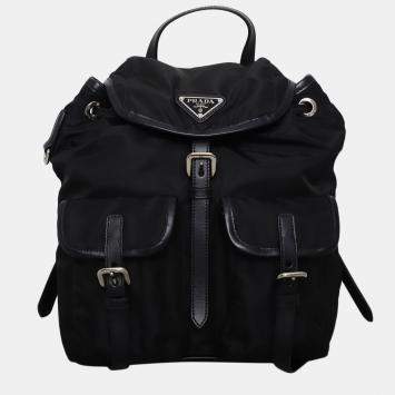 Pre Owned Prada Nylon Drawstring Backpack