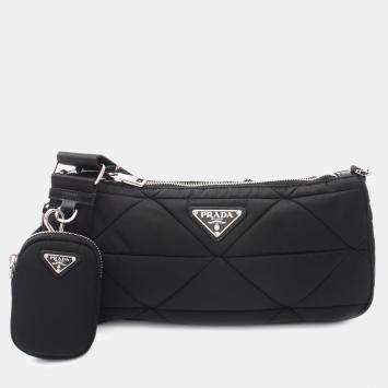 مملوكة مسبقًا Prada Black Tessuto Crossbody Bag