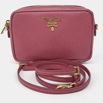 مملوكة مسبقًا Prada Pink Saffiano Mini Crossbody Bag