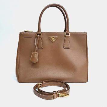 Pre Owned Prada Saffiano Luxe Tote and Shoulder Bag (1BA274)