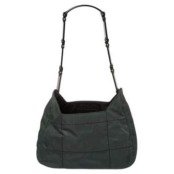 Pre Owned Prada Green Quilted Fabric Hobo