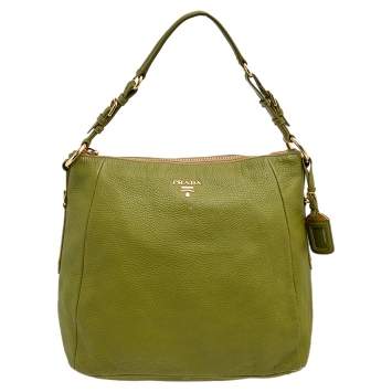 مملوكة مسبق ًا Prada Green Leather Hobo