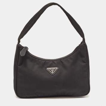 Pre Owned Prada Black Nylon Shoulder Bag