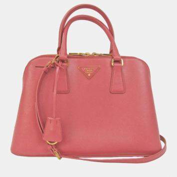 Pre Owned Prada Pink Leather Small Promenade Satchel