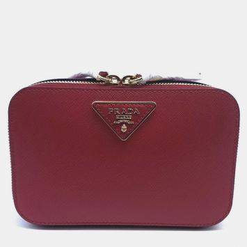 مملوكة مسبقًا Prada Burgundy Saffiano Odette Belt Bag