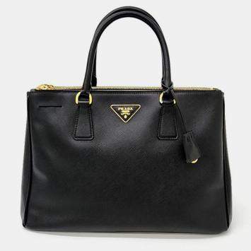 Pre Owned Prada Saffiano tote and shoulder bag