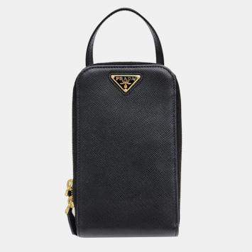 Pre Owned Prada Saffiano phone case and cross bag
