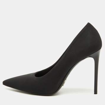 Prada Black Fabric Pointed Toe Pumps Size 36