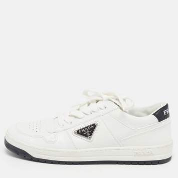 مملوكة مسبقًا Prada Downtown Size 37 White Leather Low Top Sneakers