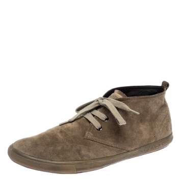 Pre Owned Prada Sport Beige Suede Desert Lace Up Boots Size 43.5
