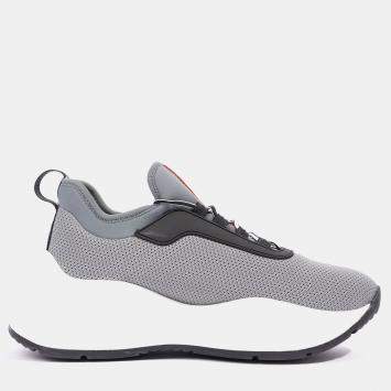 Pre Owned Prada Womens Neoprene Grey / White / Black EU 35 / UK 2