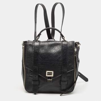 Pre Owned Proenza Schouler Black Leather PS1 Convertible Backpack