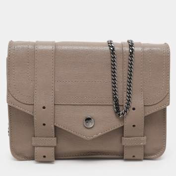 Pre Owned Proenza Schouler Grey Leather PS1 Wallet On Chain