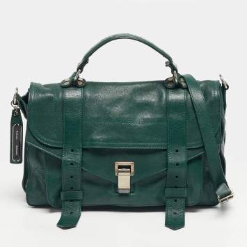 مملوكة مسبقًا Proenza Schouler PS1 Medium Green Leather Top Handle Bag