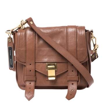 Pre Owned Proenza Schouler Brown Leather PS1 Mini Shoulder Bag