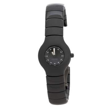 Pre Owned Rado Black High-Tech Ceramics Titanium Xeramo 153.0454.3 Women's Wristwatch 25 mm