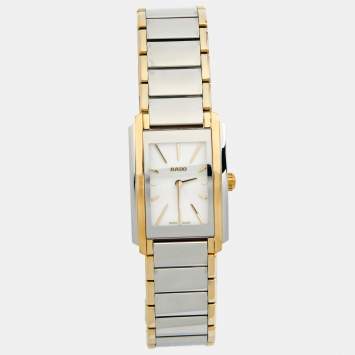 Pre Owned Rado White Two Two Stainless Steel Integral R20212103 Women's Wristwatch 23 mm