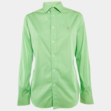 Pre Owned Ralph Lauren Green Cotton Kendall Shirt L