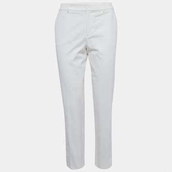 Ralph Lauren Purple Label White Gabardine Heidi Skinny Pants S