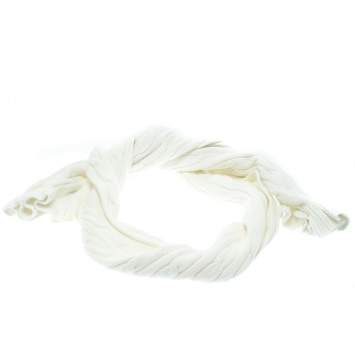 Pre Owned Ralph Lauren White Cotton Cable Knit Muffler