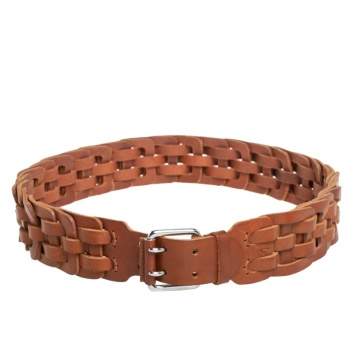 Pre Owned Ralph Lauren Brown Leather Waist Belt XL