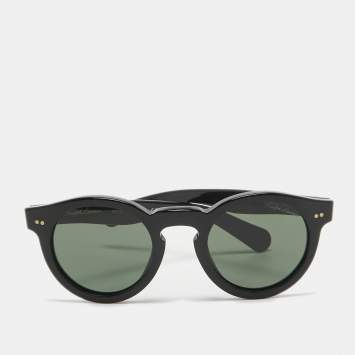 Pre Owned Ralph Lauren Black PL 9756 Round Sunglasses