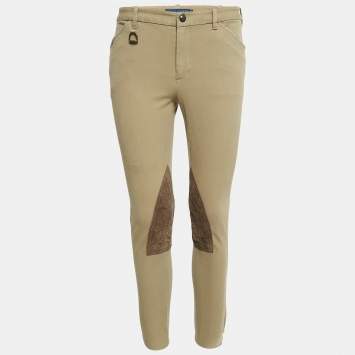Pre Owned Ralph Lauren Green Cotton Drill Breeches Pants M