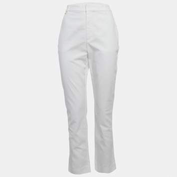 Pre Owned Ralph Lauren White Cotton Trousers L