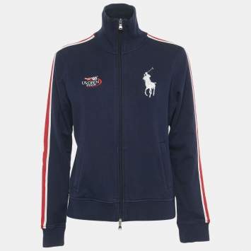 Pre Owned Ralph Lauren Navy Blue Cotton US Open Ballsperson Jacket L