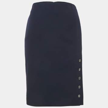 Pre Owned تنورة رالف لورين قلم جبرادين كحلية مقاس متوسط