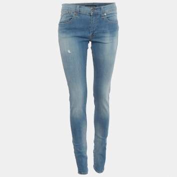 Pre Owned Ralph Lauren Blue Denim Sullivan Super Skinny Jeans M