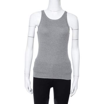 Pre Owned Ralph Lauren Grey Cashmere Tank Top S
