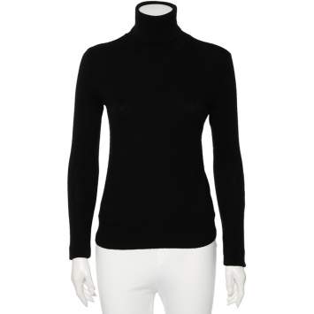 Pre Owned Ralph Lauren Black Cashmere Long Sleeve Turtleneck Sweater M