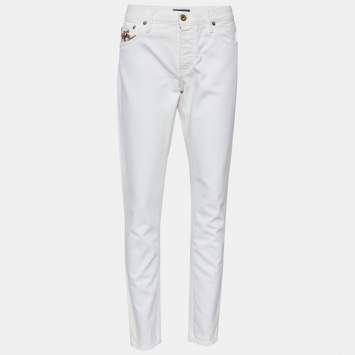 Pre Owned Ralph Lauren White Denim Thompson Jeans M