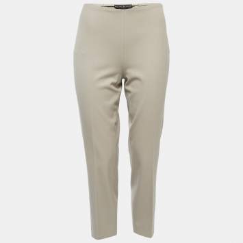 Pre Owned Ralph Lauren Beige Stretch Wool Slim Fit Pants M