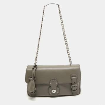 Pre Owned Ralph Lauren Grey Ricky Chain Shoulder Bag