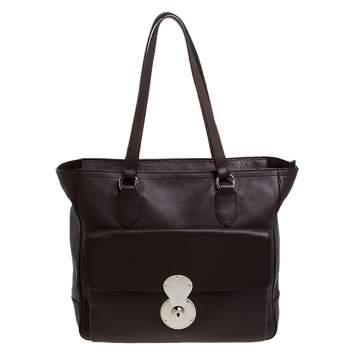 Pre Owned Ralph Lauren Brown Leather Shopper Tote