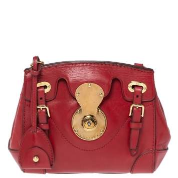 Pre Owned Ralph Lauren Red Leather Ricky Crossbody Bag