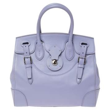 Pre Owned Ralph Lauren Lilac Leather Ricky 32 Tote