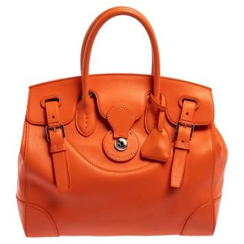 Pre Owned Ralph Lauren Brown Soft Leather Ricky 33 Tote