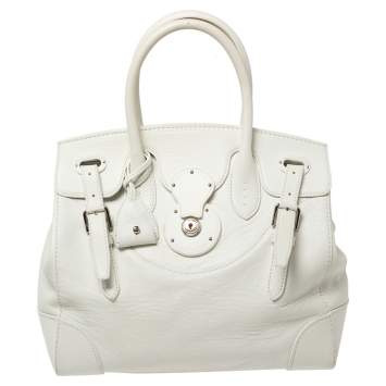 Pre Owned Ralph Lauren White Soft Leather Ricky Tote