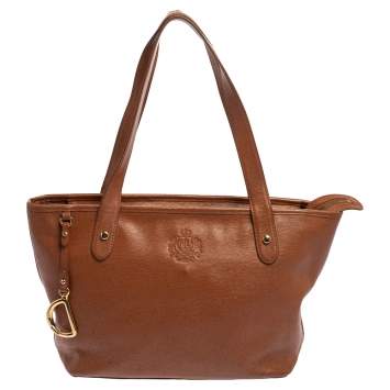 Pre Owned Ralph Lauren Brown Leather Tote