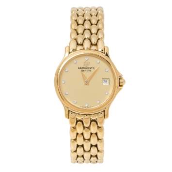 Pre Owned Raymond Weil Gold Plated Chorus 5368 Women's Wristwatch 23.50 mm