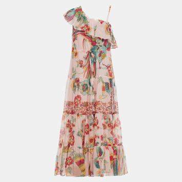 Pre Owned Redvalentino Cotton Midi Dress 38
