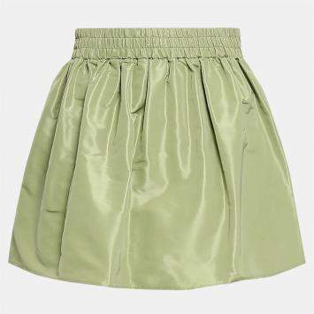 Pre Owned Red Valentino Olive Green Faille Mini Skirt S (IT 40)