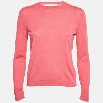 Pre Owned RED Valentino Pink Knit Crewneck Sweater M