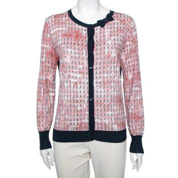 Pre Owned RED Valentino Multicolor Cotton Anchor Printed Sweater XL