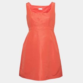 Pre Owned RED Valentino Coral Pink Synthetic Sleeveless Dress M