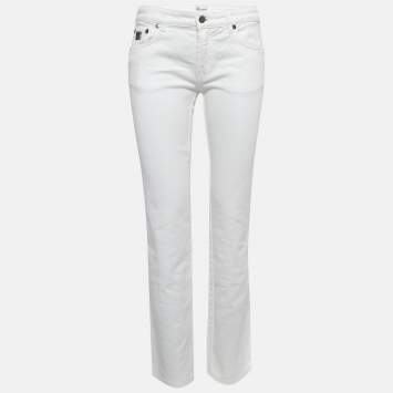 Pre Owned RED Valentino White Denim Straight Leg Jeans M Waist 28"