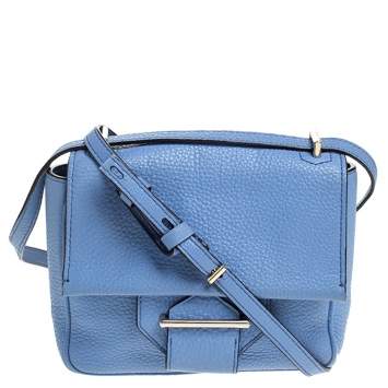 Pre Owned Reed Krakoff Sky Blue Leather Crossbody Bag